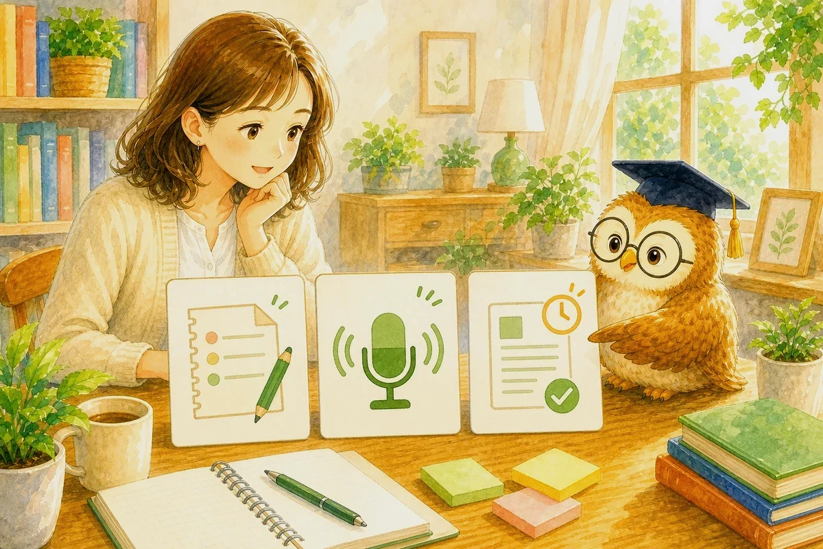 メモだけでOK・音声入力でもOK・5分で形になる、という今日のポイント