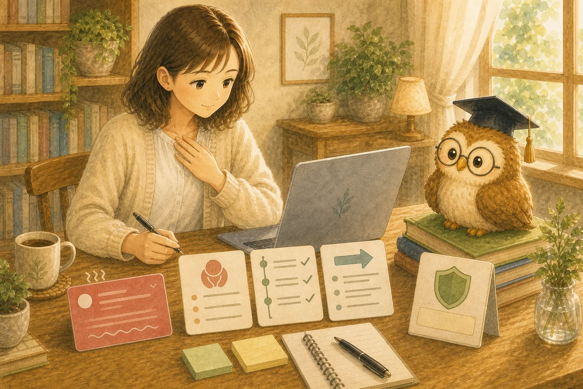 起きた出来事を落ち着いてAIに整理してもらっている相談者