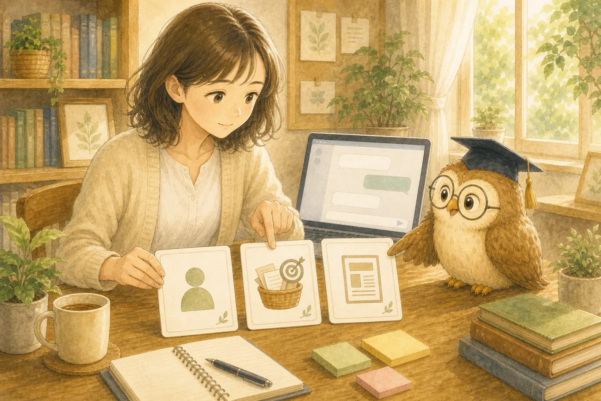 3つの要素をそろえてAIに頼み直している相談者