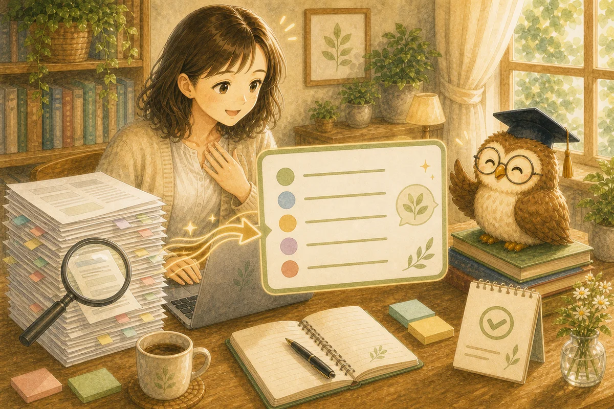 要点が5つに整理されて返ってきて少し驚く相談者