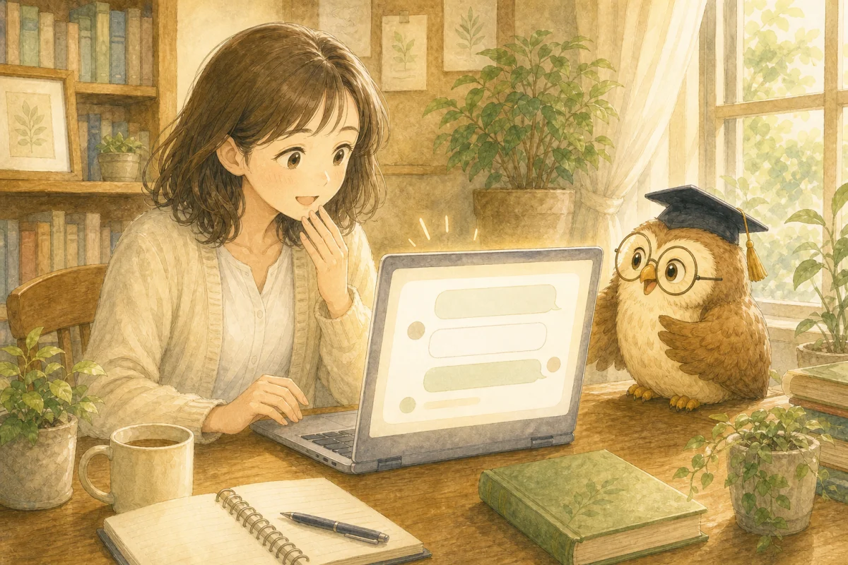 AIから返事が来て少し驚いている相談者